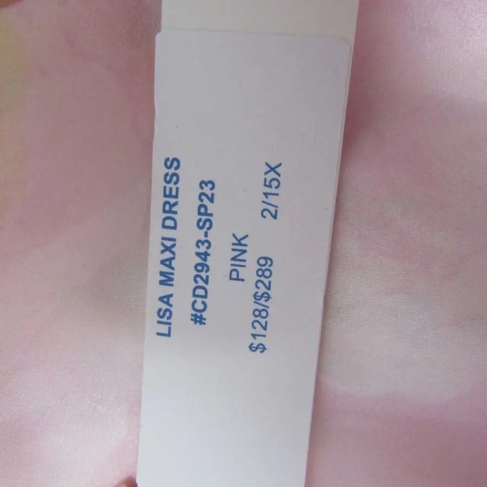 For Love & Lemons Pink Floral Chiffon Maxi Dress Small NWT Romantic - Picture 15 of 16